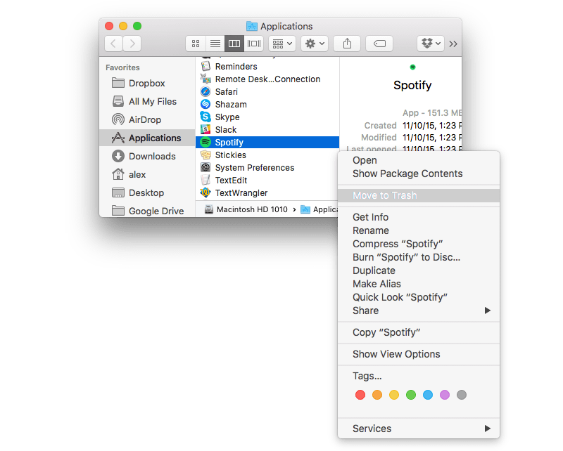 Remove spotify web helper mac